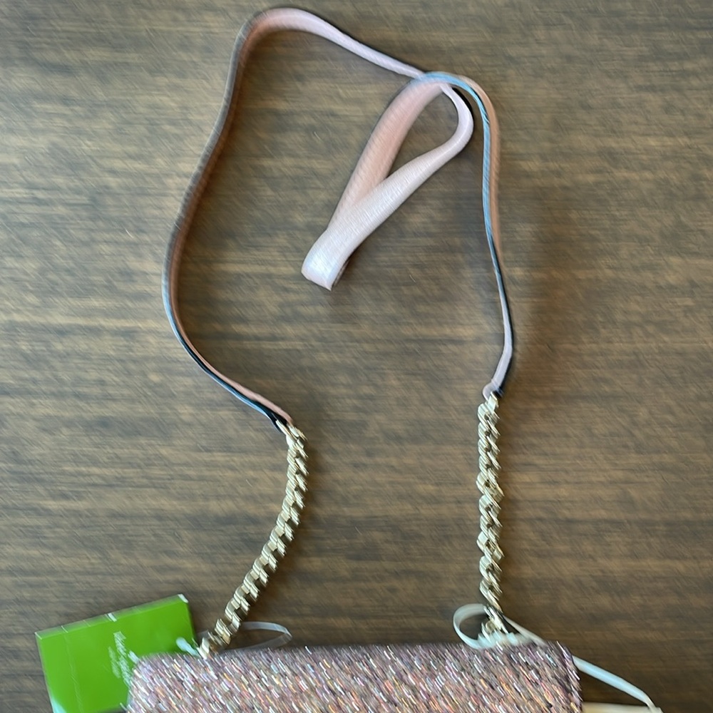 KATE SPADE SUNSET LANE CROSSBODY BAG Rosegold Glitter New with Tags Gift Idea - Picture 12 of 16